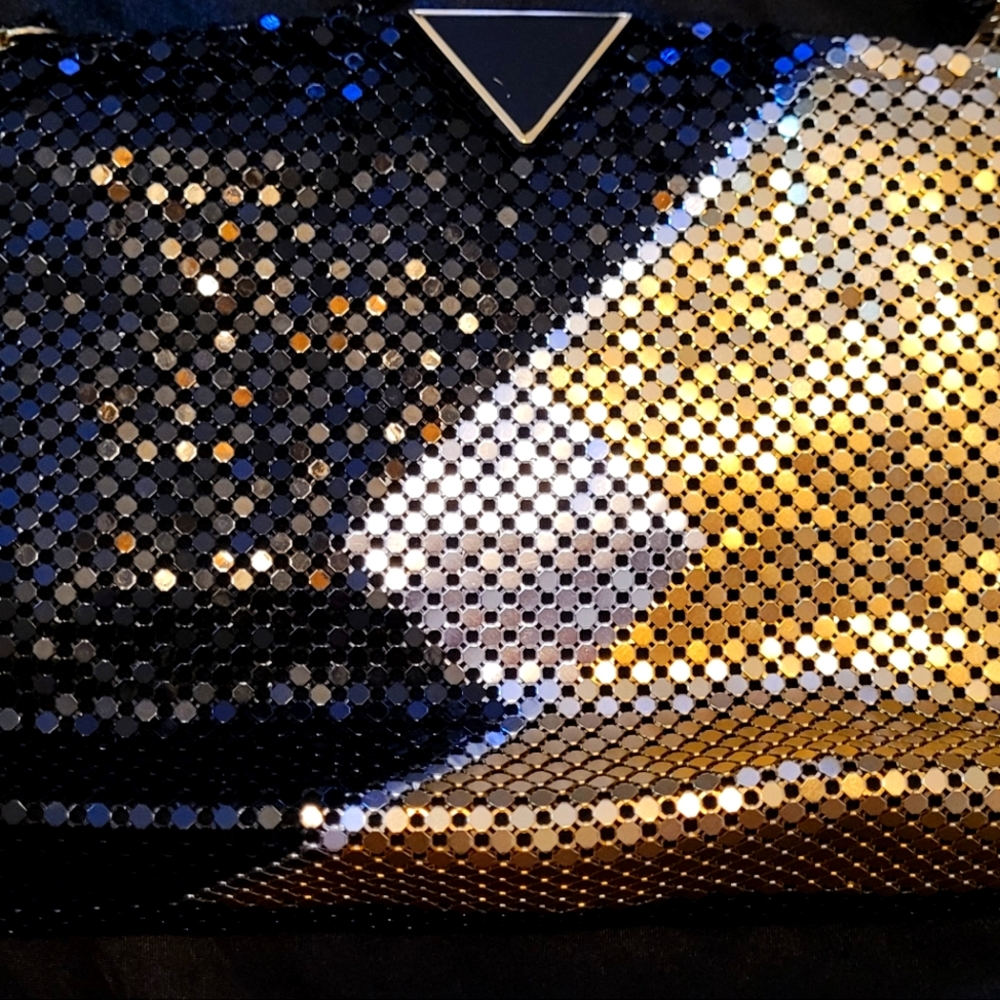 Vintage Metallic Sequin Party Purse